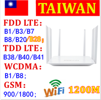 DongZhenHua LT260 1200 mb/s 4g LTE Router dwuczęstotliwościowy Modem 2.4Ghz i 5.8Ghz 4G Router wi-fi z gniazdo karty SIM 5G mobilny Hotspot 5